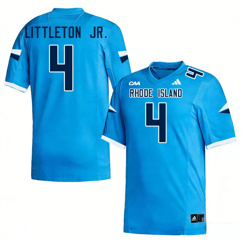 Rhode Island Rams #4 Antwain Littleton Jr. College Football Jerseys,Uniforms-Keaney Blue